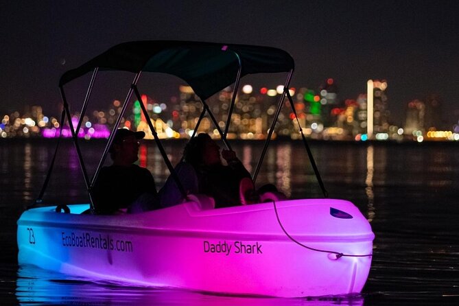 Glow Nightime Pedal Boat Rental in San Diego Bay - Views from the bay: the skyline-from-water effect is real