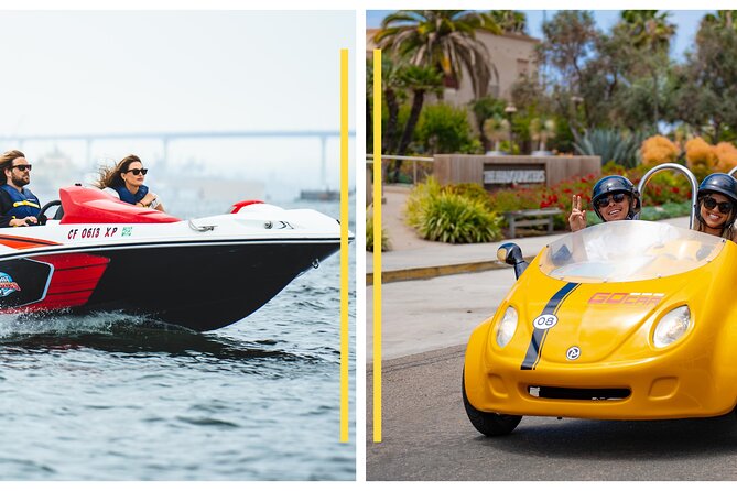 GoCar & Speedboat Land and Sea Adventure in San Diego - Two Vehicles, One Route: How the GoCar + Speedboat Day Works