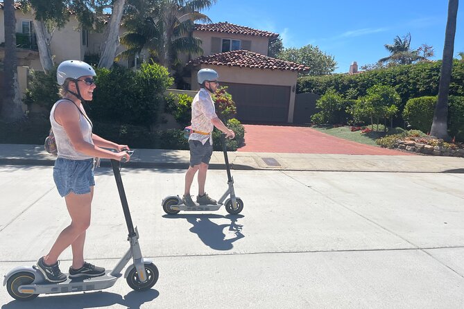 La Jolla E-Scooter Tour with Photos Included - Hermosa Terrace Park: scooters over the mansion-and-ocean stretch