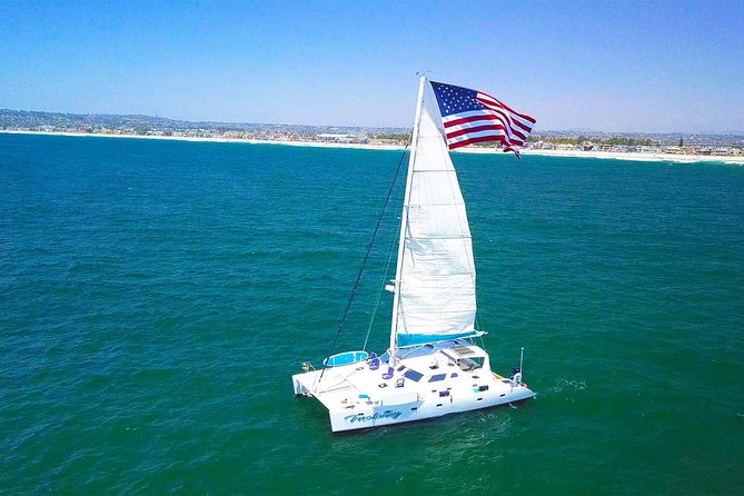 Luxury Catamaran Sailing Charter of San Diego - La Jolla Cove or Sunset Cliffs: pick the scenery that fits your day