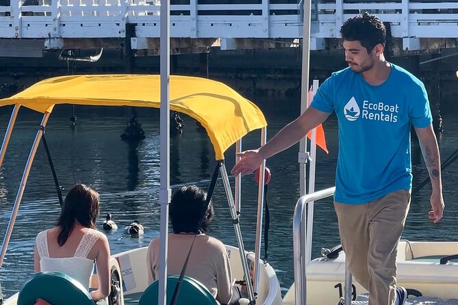 Pedal Boat rental in hidden part of San Diego Bay! Family fun - America’s Cup Harbor check-in: how they set you up