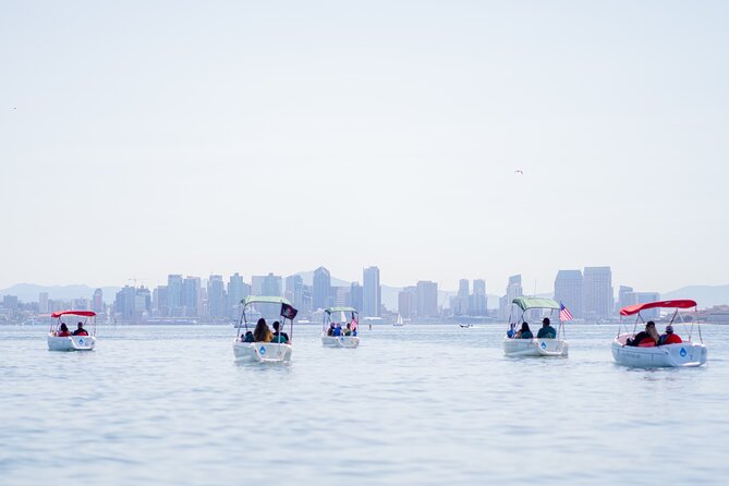 Pedal Boat rental in hidden part of San Diego Bay! Family fun - The eco pedal boat itself: shade, seats, and music