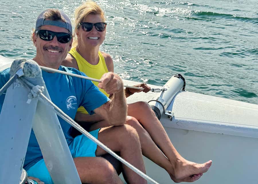 San Diego Bay: 2.5 hour Pure Catamaran Sailing Cruise - The boat experience: bow nets, open air, and room to actually breathe