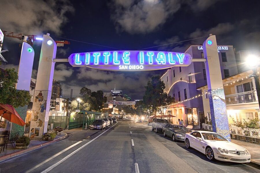San Diego: City Lights Night Trolley Tour - Embarcadero Bayfront Sights: Big Names Visible From Across the Water