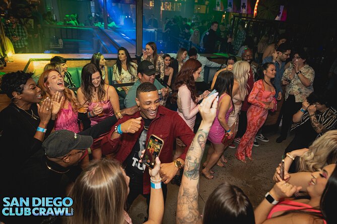 San Diego Club Crawl: Nightlife Party Tour - American Junkie kickoff: free shot, DJ energy, and bar games