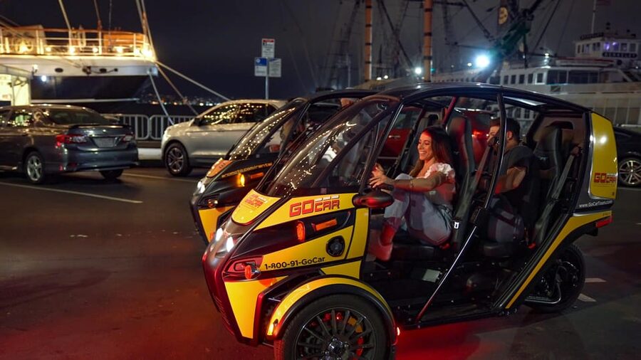 San Diego: Coronado Island Electric GoCar Night Tour - Coronado Island stops: museum, hotel area, beach viewpoints, and Bayview Park