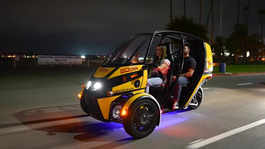 San Diego: Coronado Island Electric GoCar Night Tour - Coronado Bridge and the night skyline you can’t fake