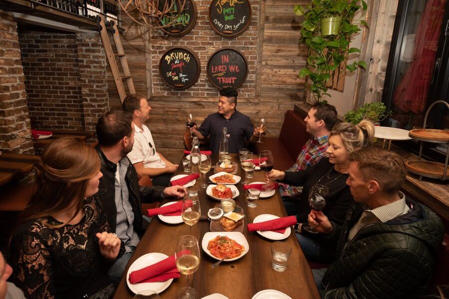 San Diego: Little Italy Wine Tasting Walking Tour - Stop One in Little Italy: Your First Pour + First Pairing Lesson