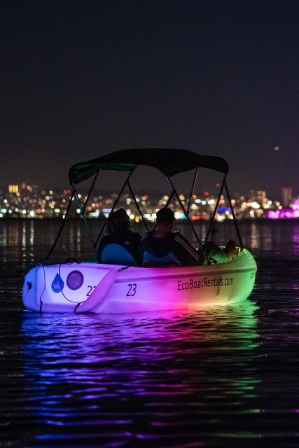 San Diego: Night Date Glow Pedal Boat with Downtown Views - The 60-Minute Route: America’s Cup Harbor, Drift Time, Pedal Back
