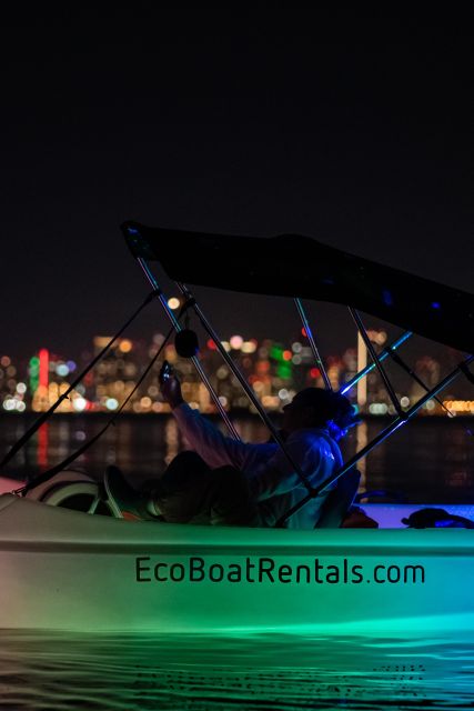 San Diego: Night Date Glow Pedal Boat with Downtown Views - Downtown Skyline Views You’ll Actually Notice (From Water Level)