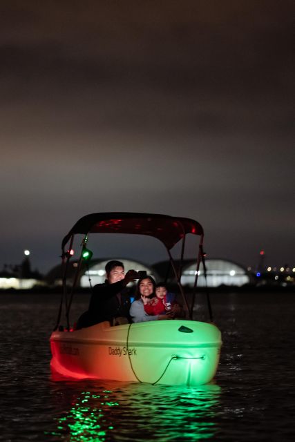 San Diego: Night Date Glow Pedal Boat with Downtown Views - What the Vibe Feels Like: Private Boat, Small Group, Calm Pace