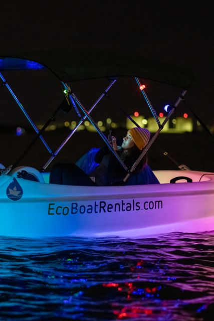 San Diego: Night Date Glow Pedal Boat with Downtown Views - Comfort at Night: Jackets, Blankets on Request, and Staying Warm