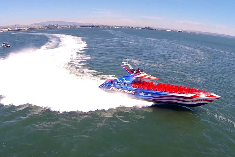 San Diego: Patriot Jet Boat Thrill Ride - Seat Choice and the Wet Factor: How to Not Regret Your Row