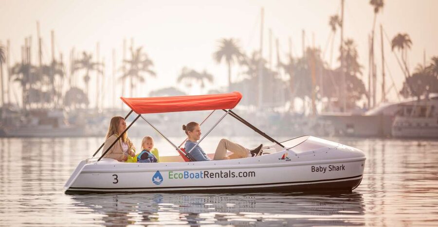San Diego: San Diego Bay Dog-Friendly Eco Pedal Boat Rentals - Entering San Diego Bay’s Pedal-Boat Zone at H&M Landing