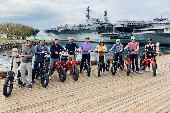 The Gaslamp E-Bike Tour - USS Midway Museum: seeing the aircraft carrier scale up close