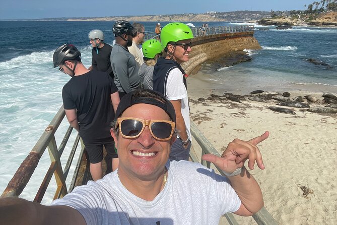 The Plunge E-Bike Tour in La Jolla - Mt. Soledad National Veterans Memorial: the viewpoint payoff